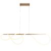Złota lampa wisząca LED Attalea Linear