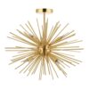 Złota lampa sufitowa Orta - do eleganckiej jadalni