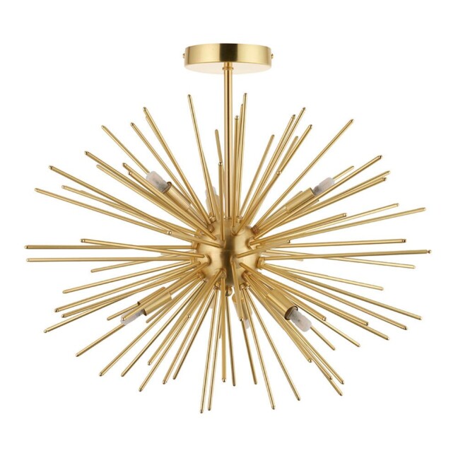 Złota lampa sufitowa Orta - do eleganckiej jadalni