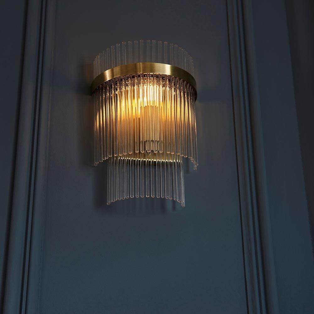 Stylowy szklany kinkiet Marietta do salonu