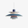 Niebieska lampa wisząca PH 5 Mini od Louis Poulsen