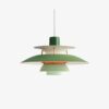 Wisząca lampa PH 5 Mini w zielonym kolorze od Louis Poulsen