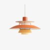 Wisząca lampa PH 5 Mini w kolorze pomarańczowym od Louis Poulsen