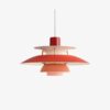 Czerwona lampa wisząca PH 5 Mini od Louis Poulsen