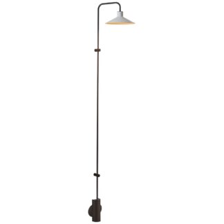 Wysoka lampa ścienna Platet A/06 – LED w jasnoszarym kolorze