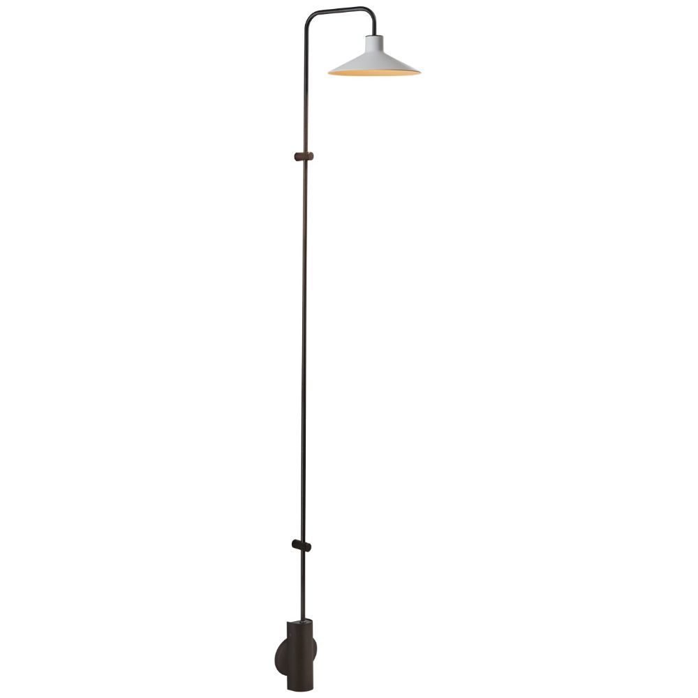 Wysoka lampa ścienna Platet A/06 – LED w jasnoszarym kolorze