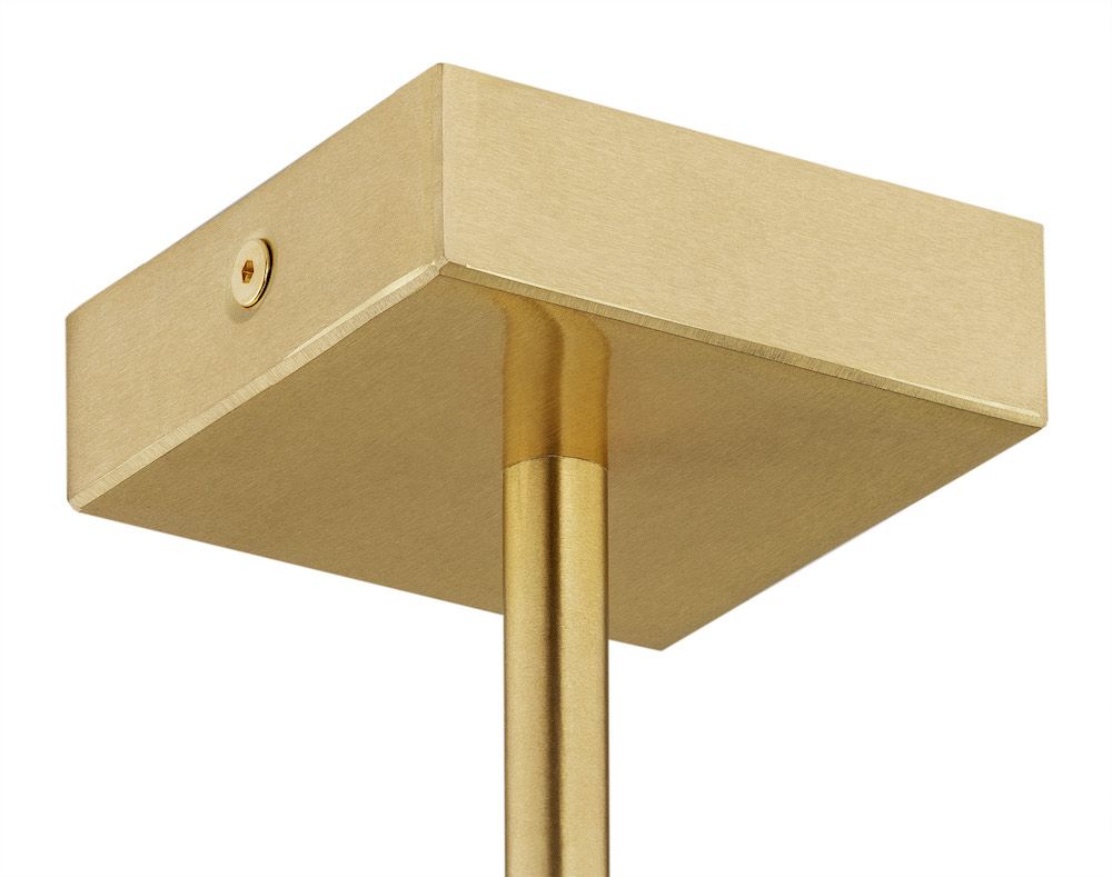 Elegancki żyrandol Abbano z białym welurowym kloszem