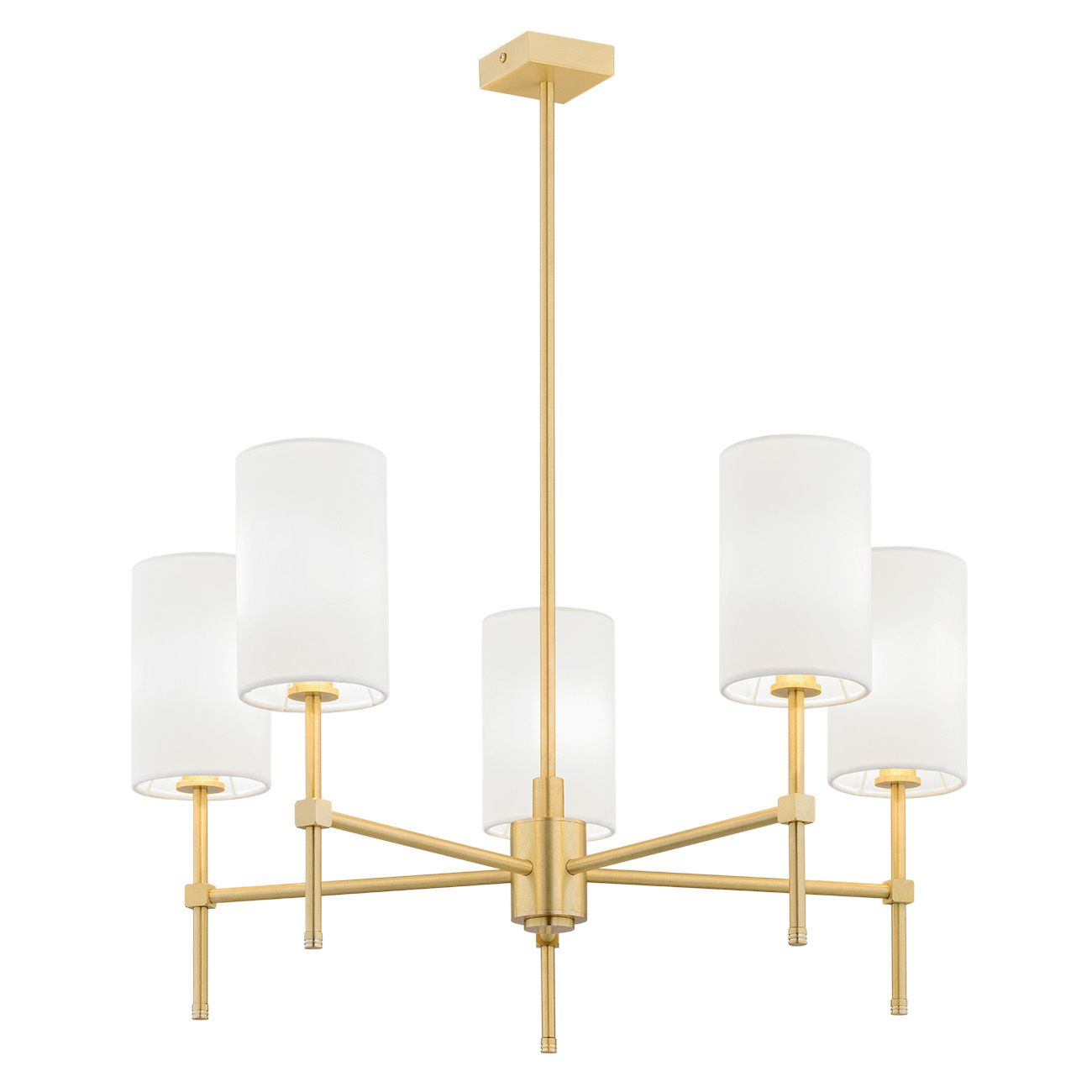 Lampa wisząca Abruzzo z abażurami wykonanymi z weluru