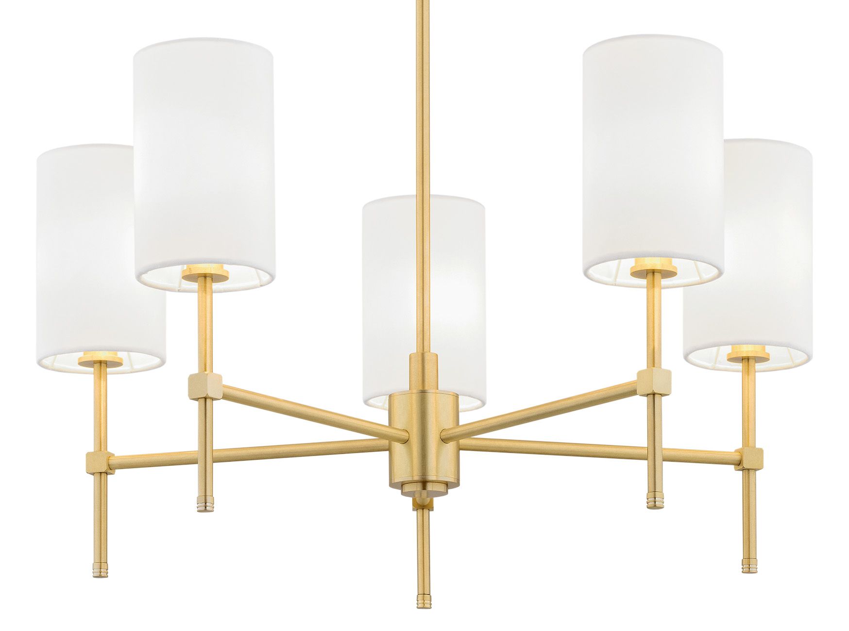 Lampa wisząca Abruzzo z abażurami wykonanymi z weluru