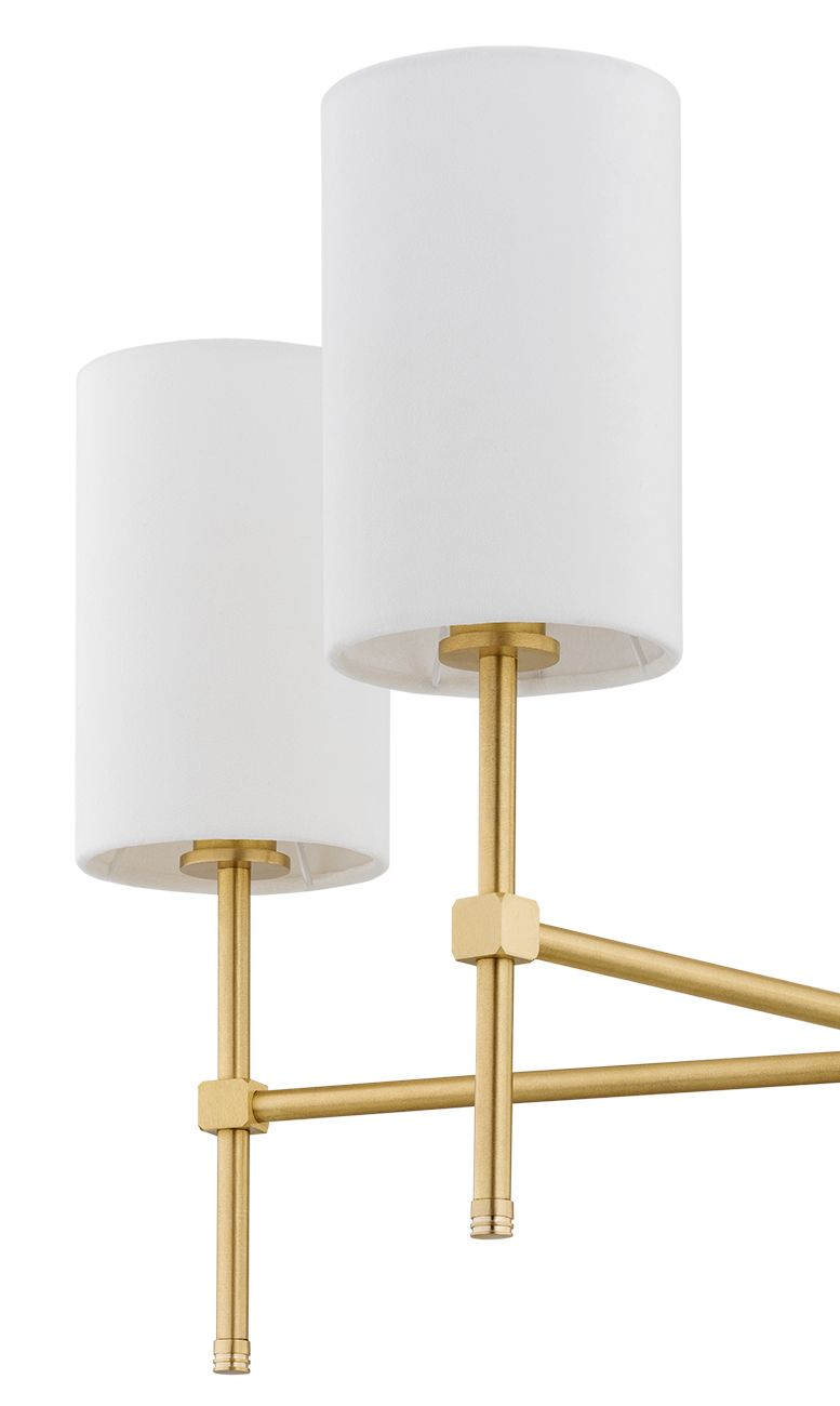 Lampa wisząca Abruzzo z abażurami wykonanymi z weluru