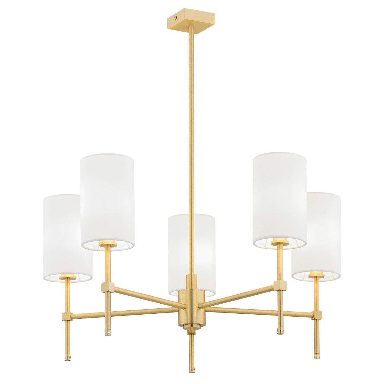 Lampa wisząca Abruzzo z abażurami wykonanymi z weluru