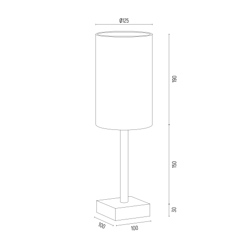 Biała lampa stołowa Abruzzo do damskiej sypialni