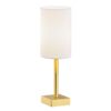 Biała lampa stołowa Abruzzo do damskiej sypialni