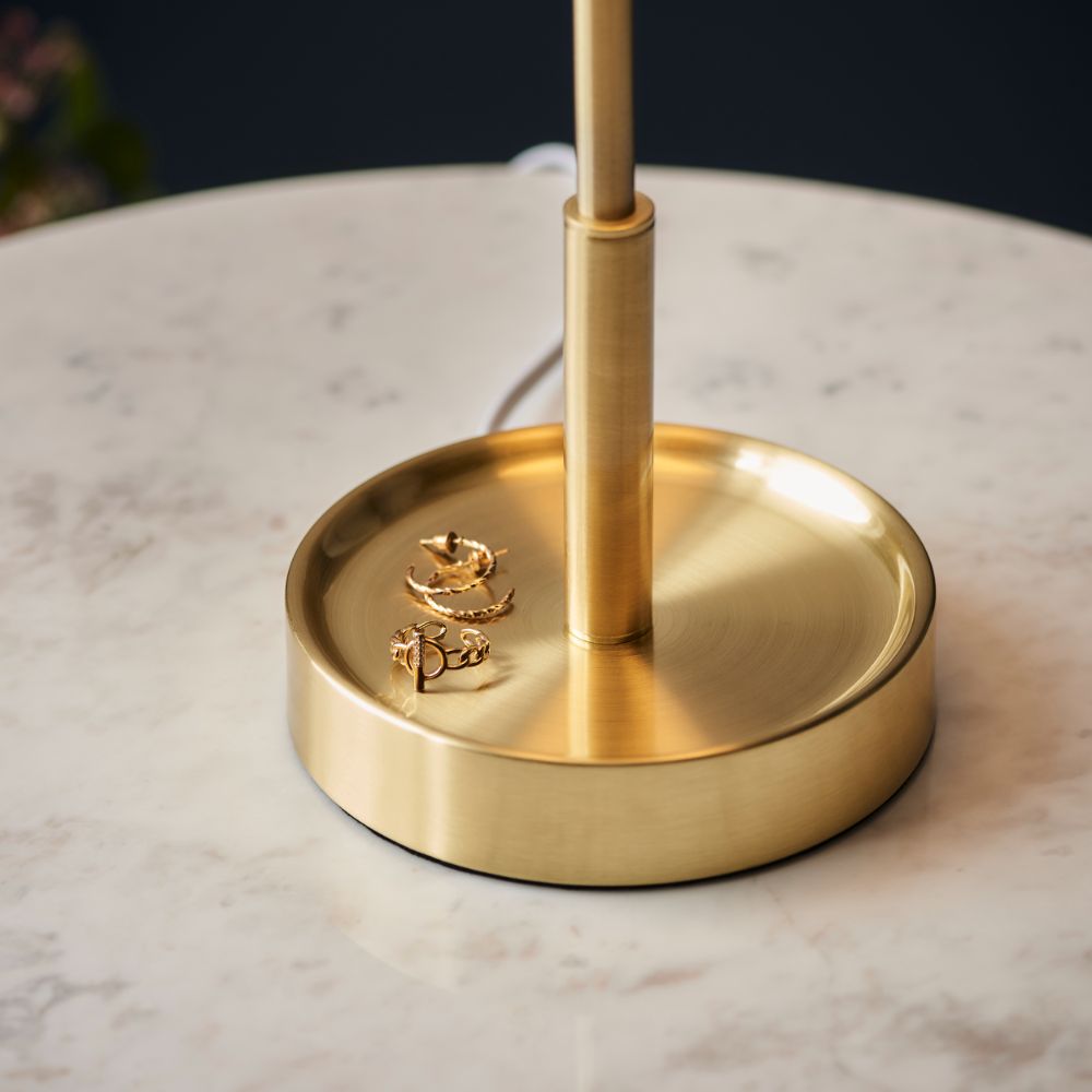 Złota lampa stołowa Grandeur