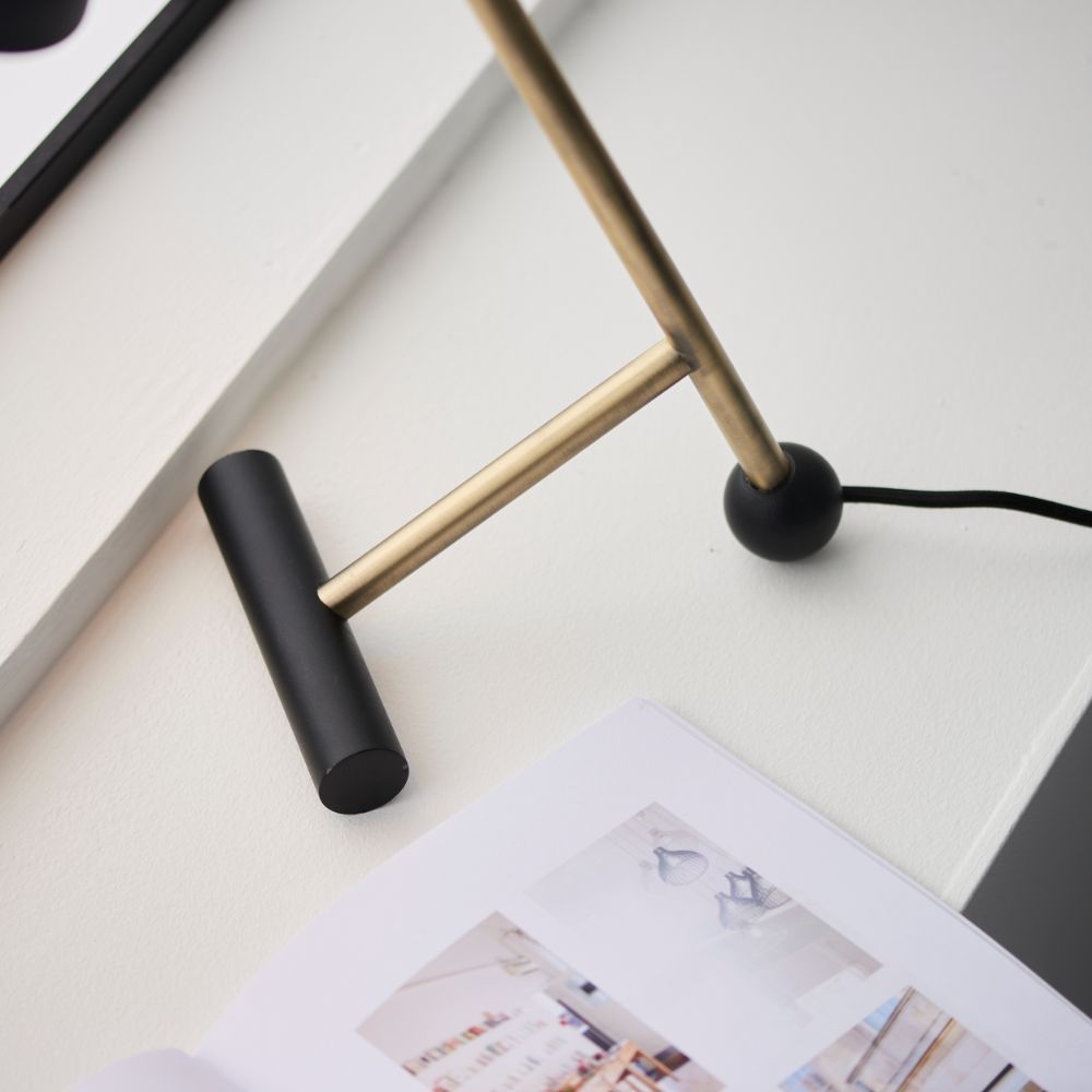 Unikatowa lampa stołowa Dazzle w czarno-złotej kolorystyce