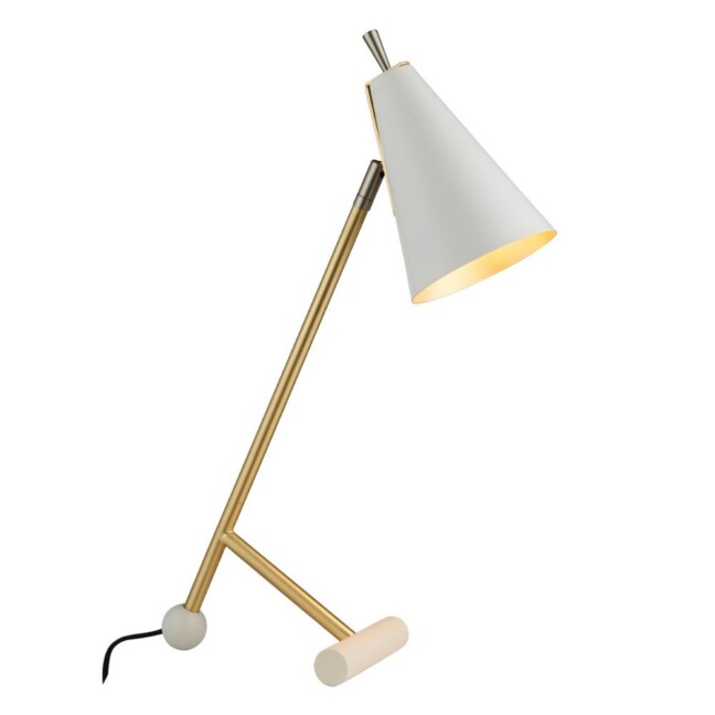 Lampa stołowa Dazzle z białym kloszem