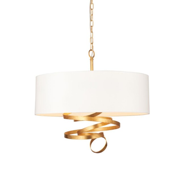 Złota lampa wisząca Enliven o oryginalnym designie