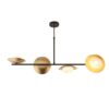 Stylowa wisząca lampa retro Opulence w odcieniu ciemnego brązu