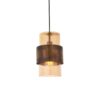 Wisząca lampa Oasis ze szkła w kolorze patyny