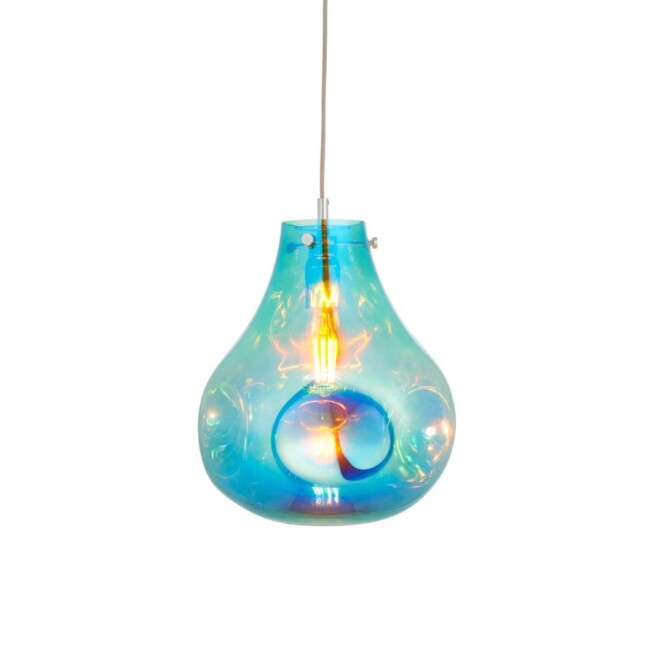 Stylowa lampa wisząca Mirage L z metalicznego szkła