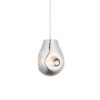 Wisząca lampa Mirage M w srebrnym kolorze z szklanym kloszem