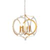 Elegancka wisząca lampa Celestial w bieli i złocie
