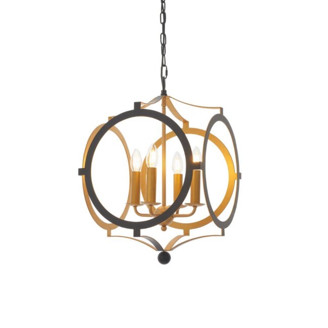 Wisząca lampa Celestial w czarno-złotym wykończeniu