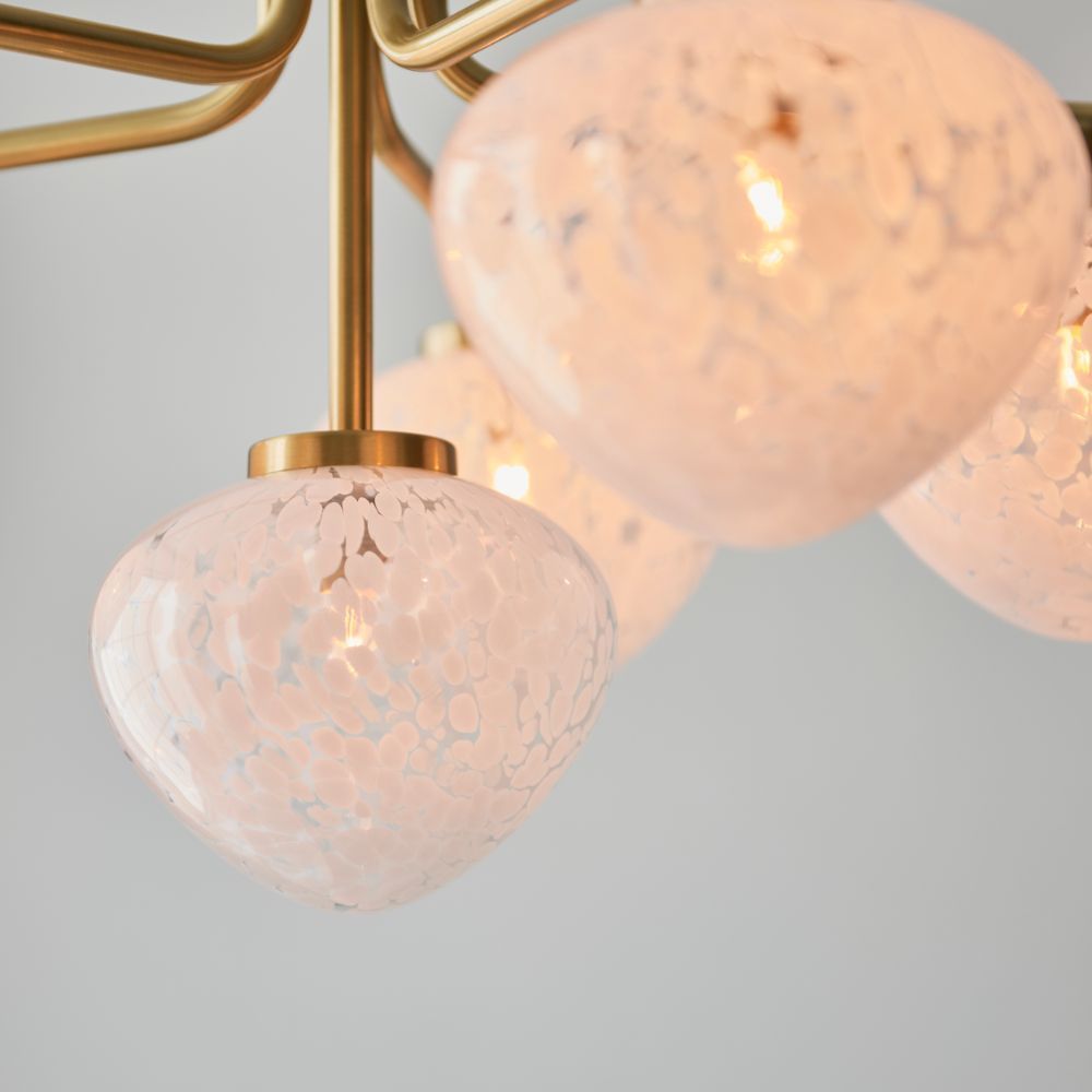 Wisząca lampa Nebula z szklanymi kloszami