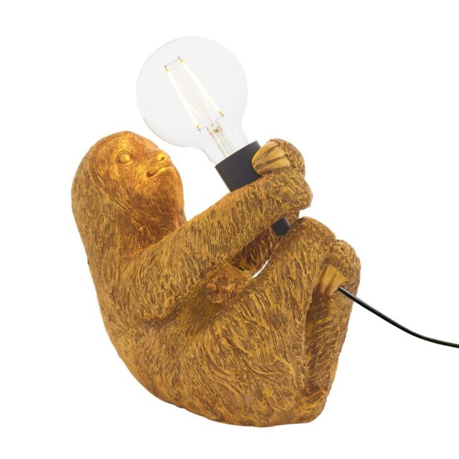 Złota lampka stołowa Zodiac w kształcie leniwca