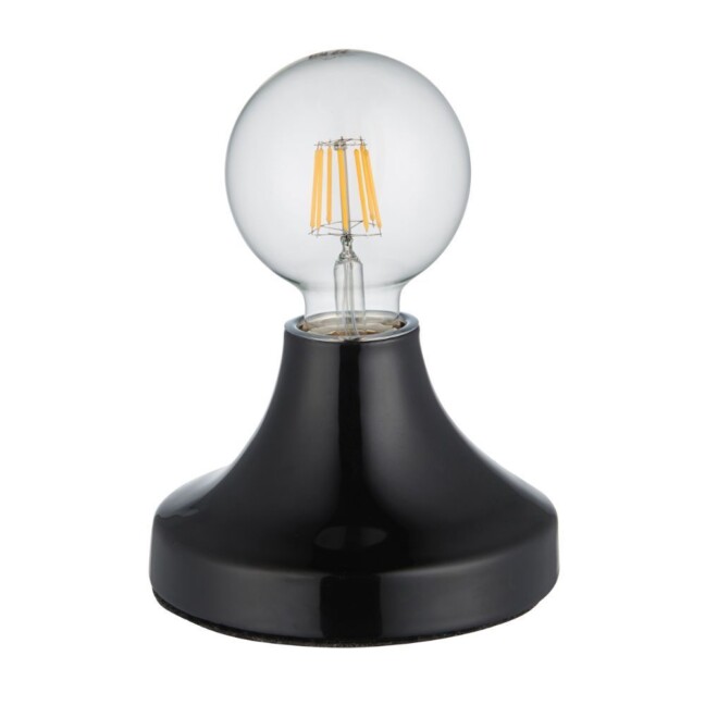 Czarna ceramiczna lampa stołowa Spark