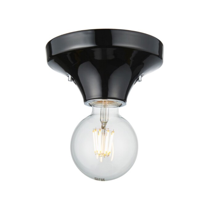 Czarna lampa sufitowa lub kinkiet Spark o klasie szczelności IP44