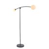Stylowa lampa podłogowa Zenith z mlecznymi kloszami