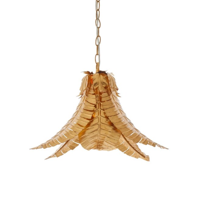 Stylowa lampa wisząca Paradise w kształcie złotych liści