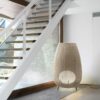 Beżowa lampa stojąca Amphora 01 z LED i ściemniaczem