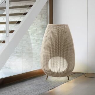 Beżowa lampa stojąca Amphora 02 o klasie szczelności IP66