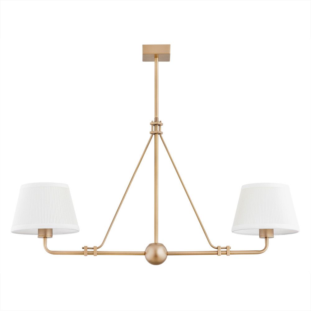 Elegancka wisząca lampa Atrani w stylu postarzanego złota