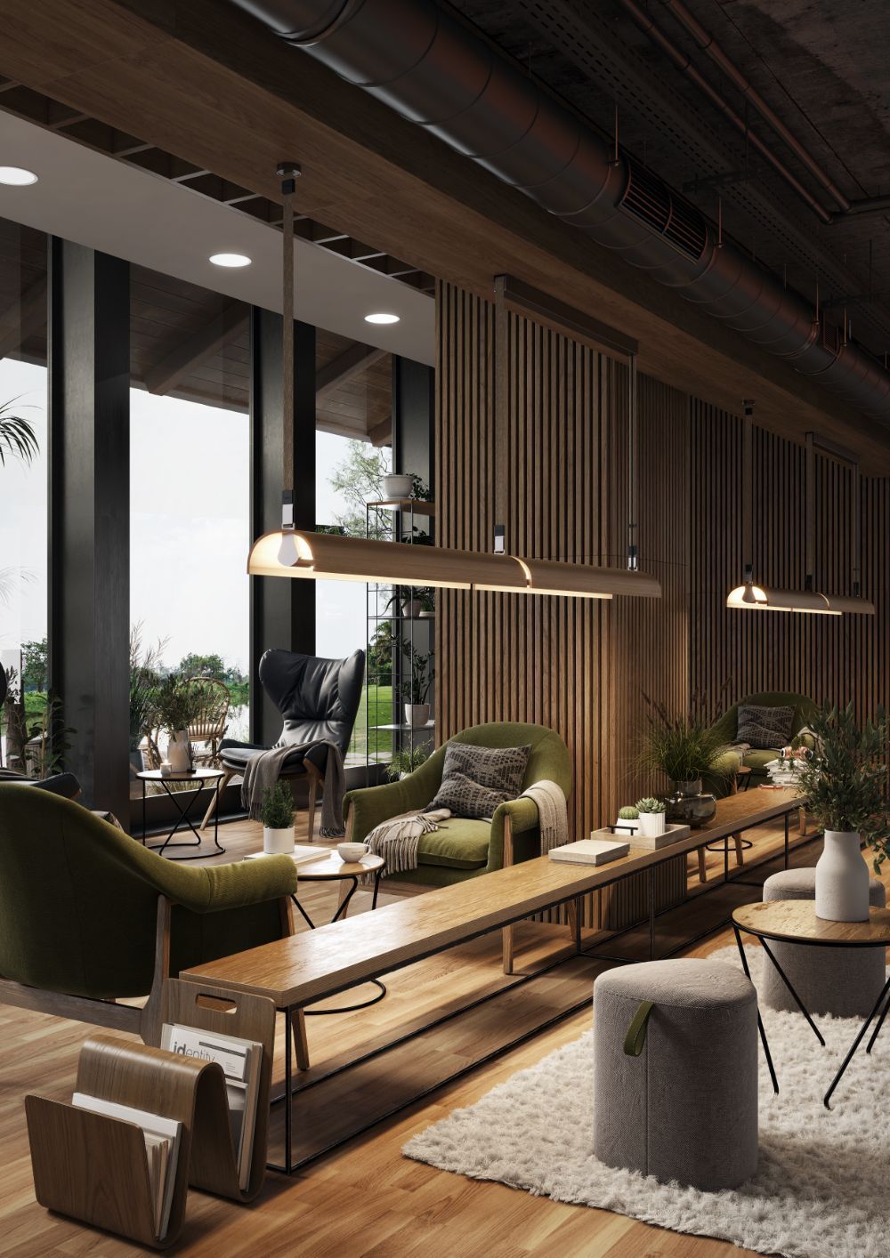 Wisząca lampa LED Aluet S/100/2L w wydłużonym kształcie