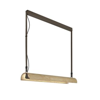 Drewniana lampa wisząca LED Aluet S/100