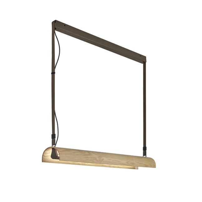 Drewniana lampa wisząca LED Aluet S/100
