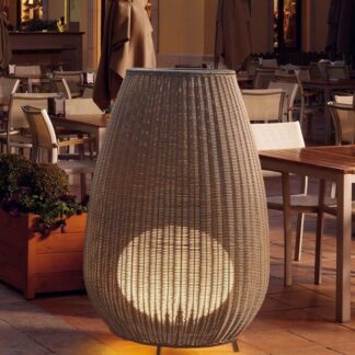 Brązowa ogrodowa lampa Amphora 03 o wysokiej klasie szczelności IP66