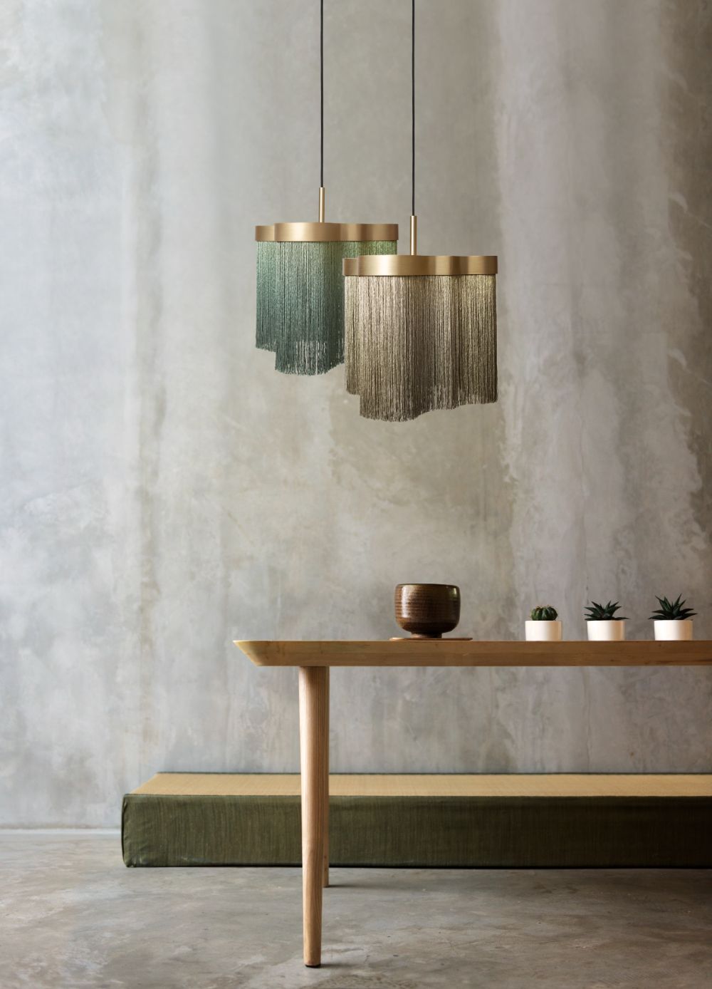 Wisząca lampa Arcipelago w kolorze szałwiowym