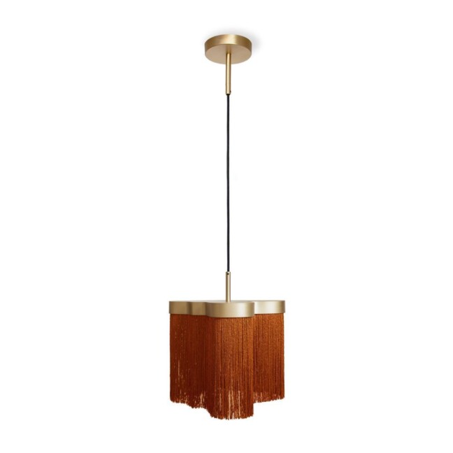 Wisząca lampa Arcipelago so rust z frędzlami i oświetleniem LED