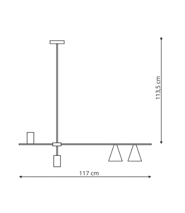 Lampa wisząca Arizona 4 - nad marmurową wyspę