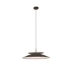 Złota wisząca lampa Asia o średnicy 46 cm z szarym abażurem