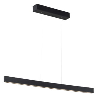 Lampa wisząca Balans - czarna listwa nad marmurowy blat