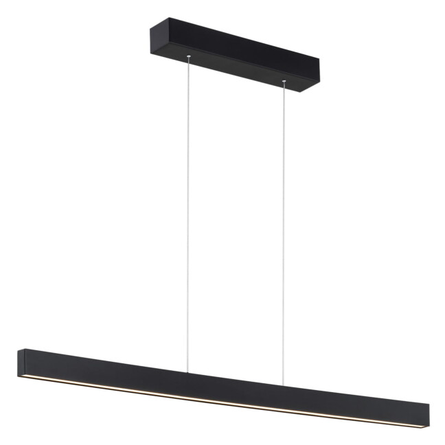 Lampa wisząca Balans - czarna listwa nad marmurowy blat