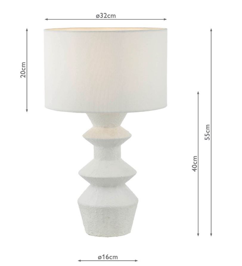 Bidelia – elegancka biała lampa stołowa do salonu