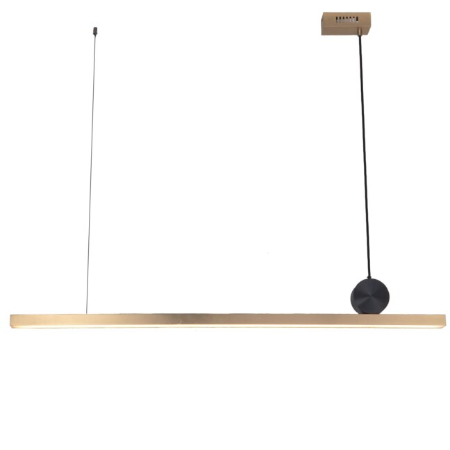 Lampa wisząca Boogie z LED w wykończeniu ze szczotkowanego mosiądzu