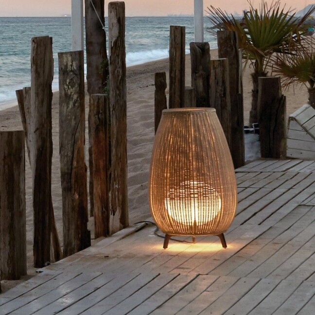 Brązowa lampa ogrodowa Amphora 01 z LED i ściemniaczem