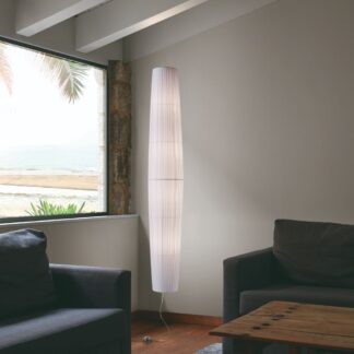 Biała lampa wisząca Maxi S/02 z dolną instalacją